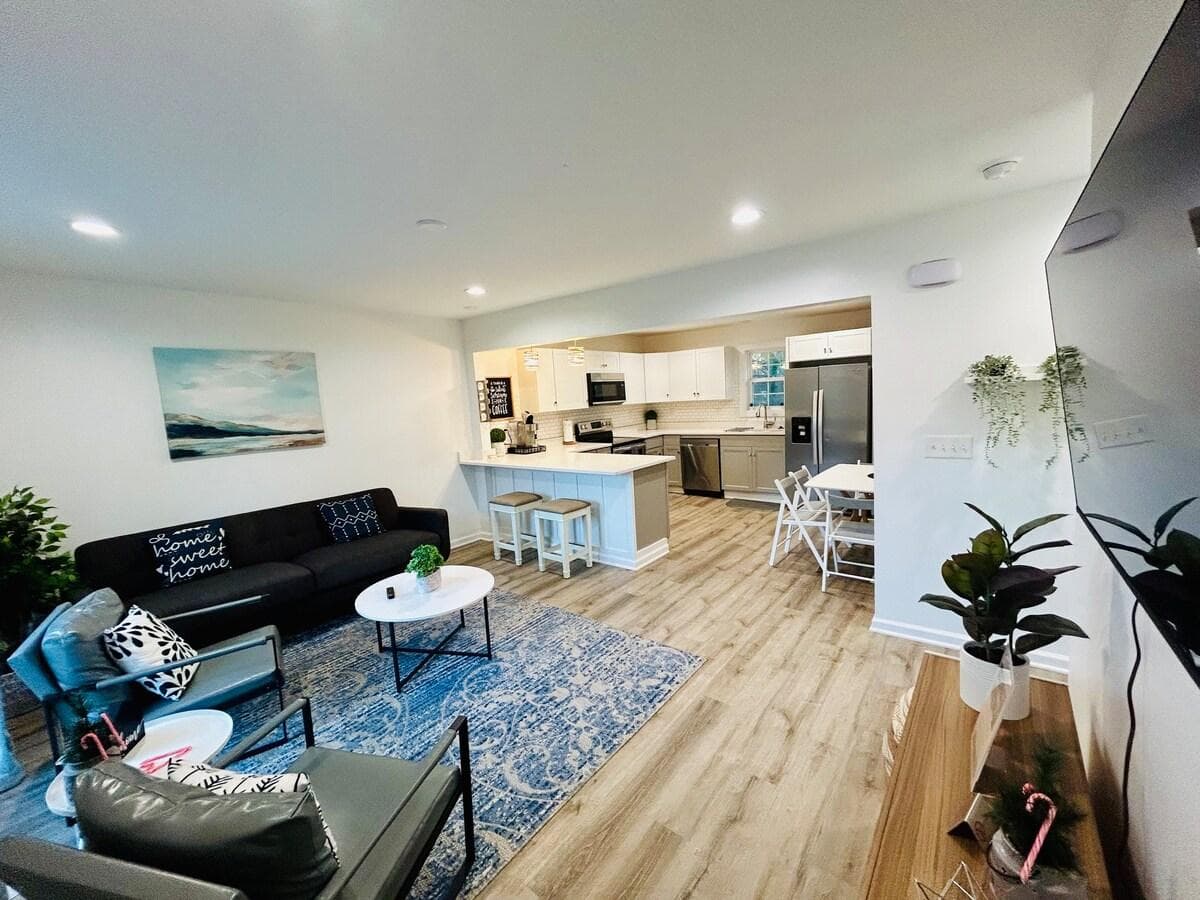 The open layout of the home!